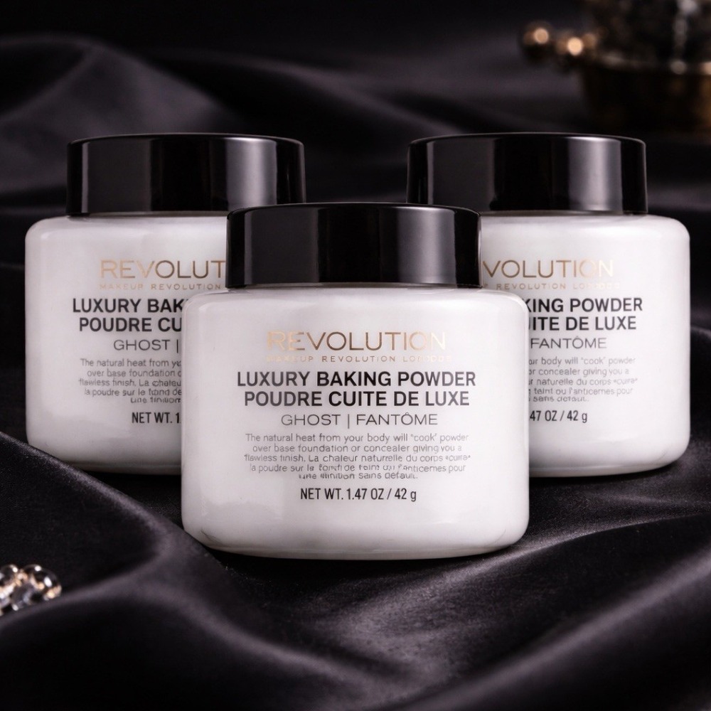 Makeup Revolution Luxury Baking Setting Powder Bundle - Ghost, 3-Pack, NEW